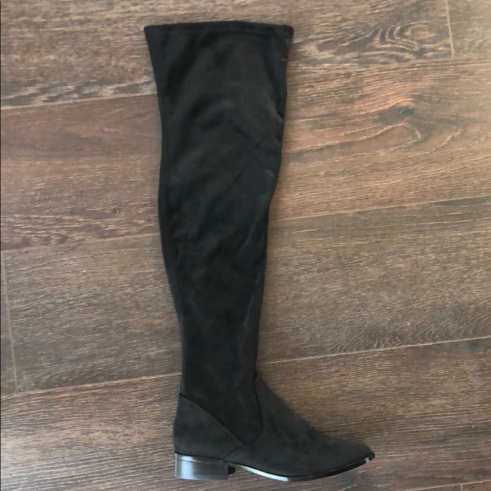 Brand new over the knee black suede boots